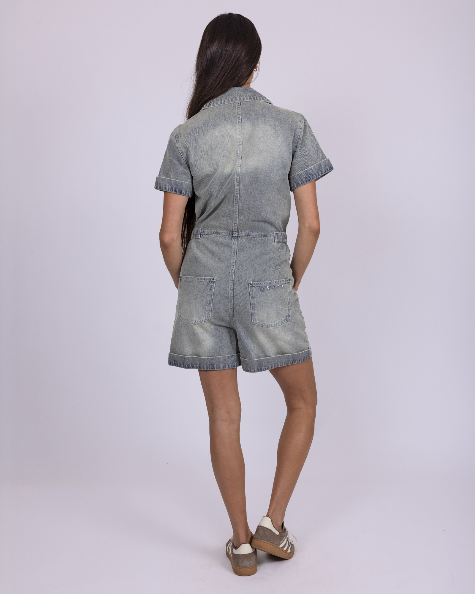 romper denim dress Margot DIRTY DAWG / M inspired look or sneakers kids dresses boutique Long Chiffon Split Bridesmaid Maat:M