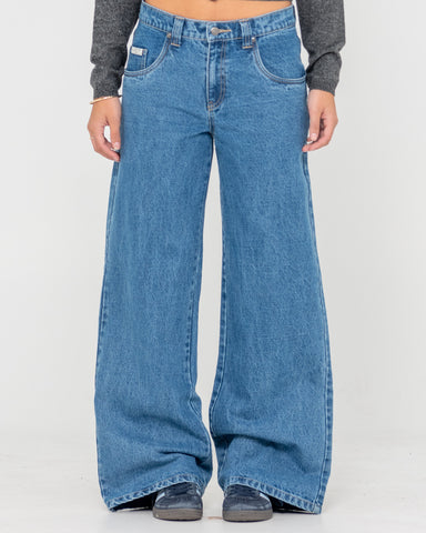Wendy Wide Leg Low Rise Denim Jean