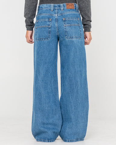 Wendy Wide Leg Low Rise Denim Jean
