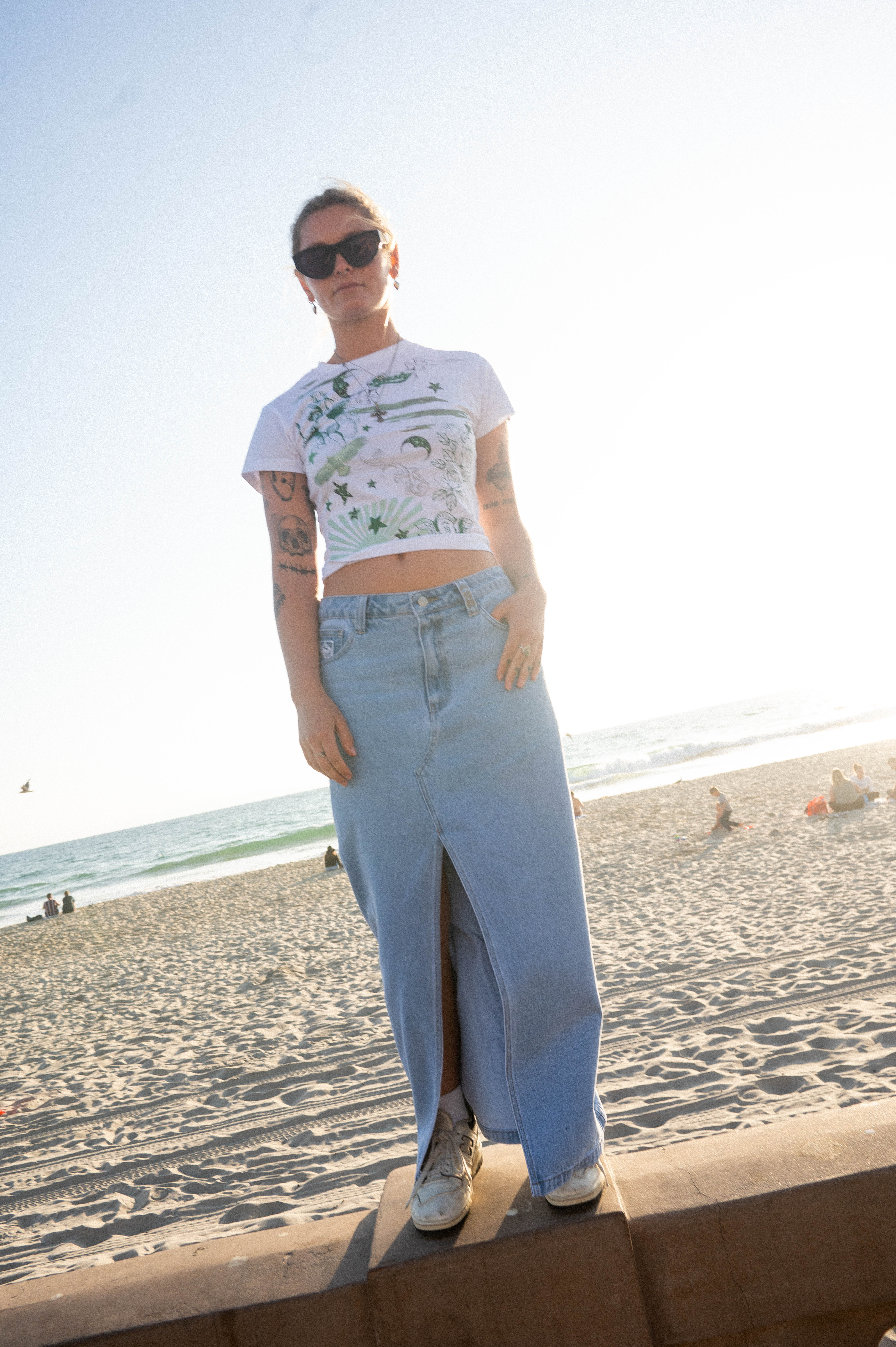 CELESTE LOW RISE DENIM MAXI SKIRT | Rusty USA