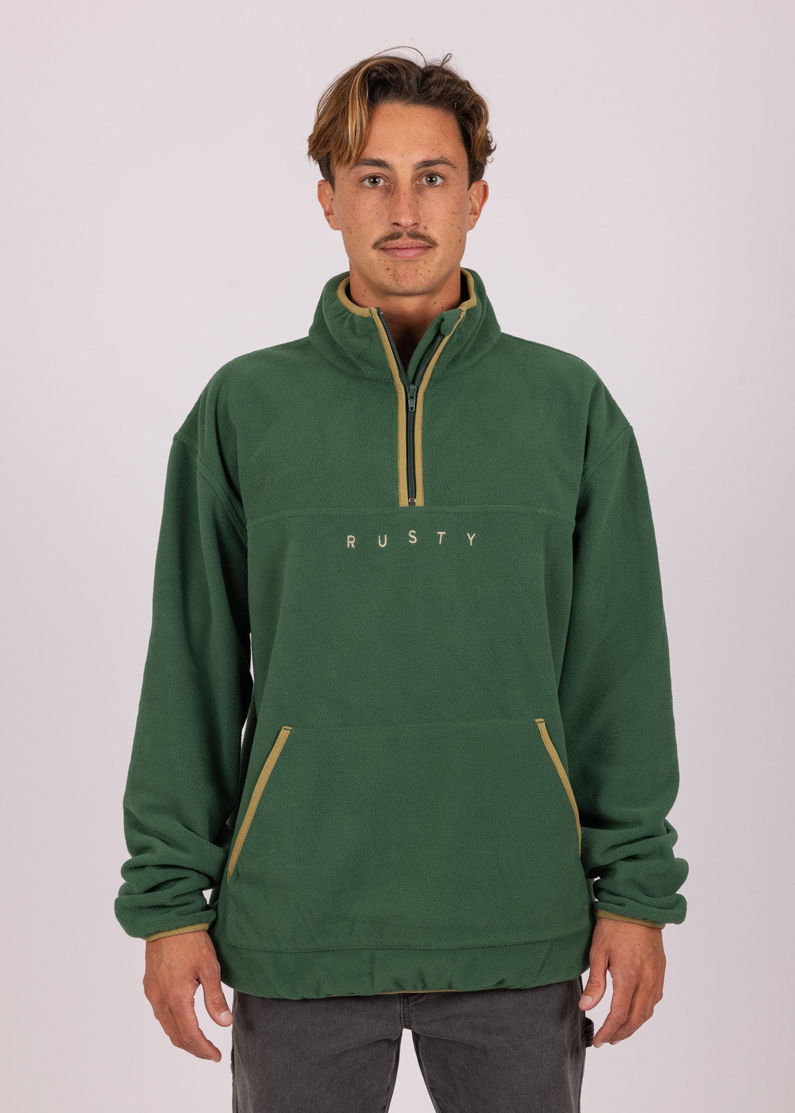 Half zip polar fleece best sale