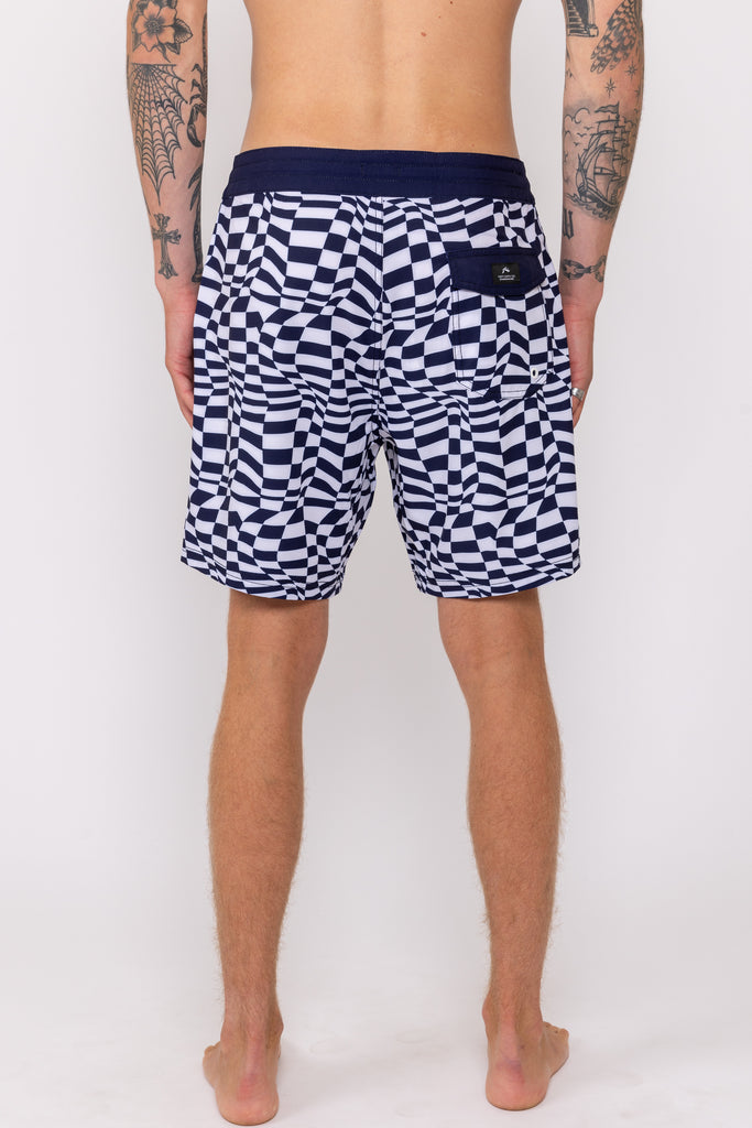 Warpped Check Fixed Boardshort | Rusty USA