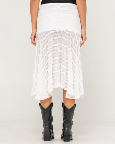 Athens Low Rise Lace Maxi Skirt