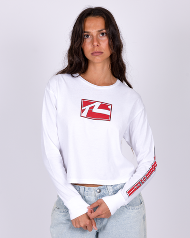 Heritage R Dot Long Sleeve Crop Tee