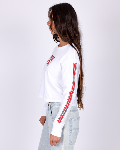 Heritage R Dot Long Sleeve Crop Tee