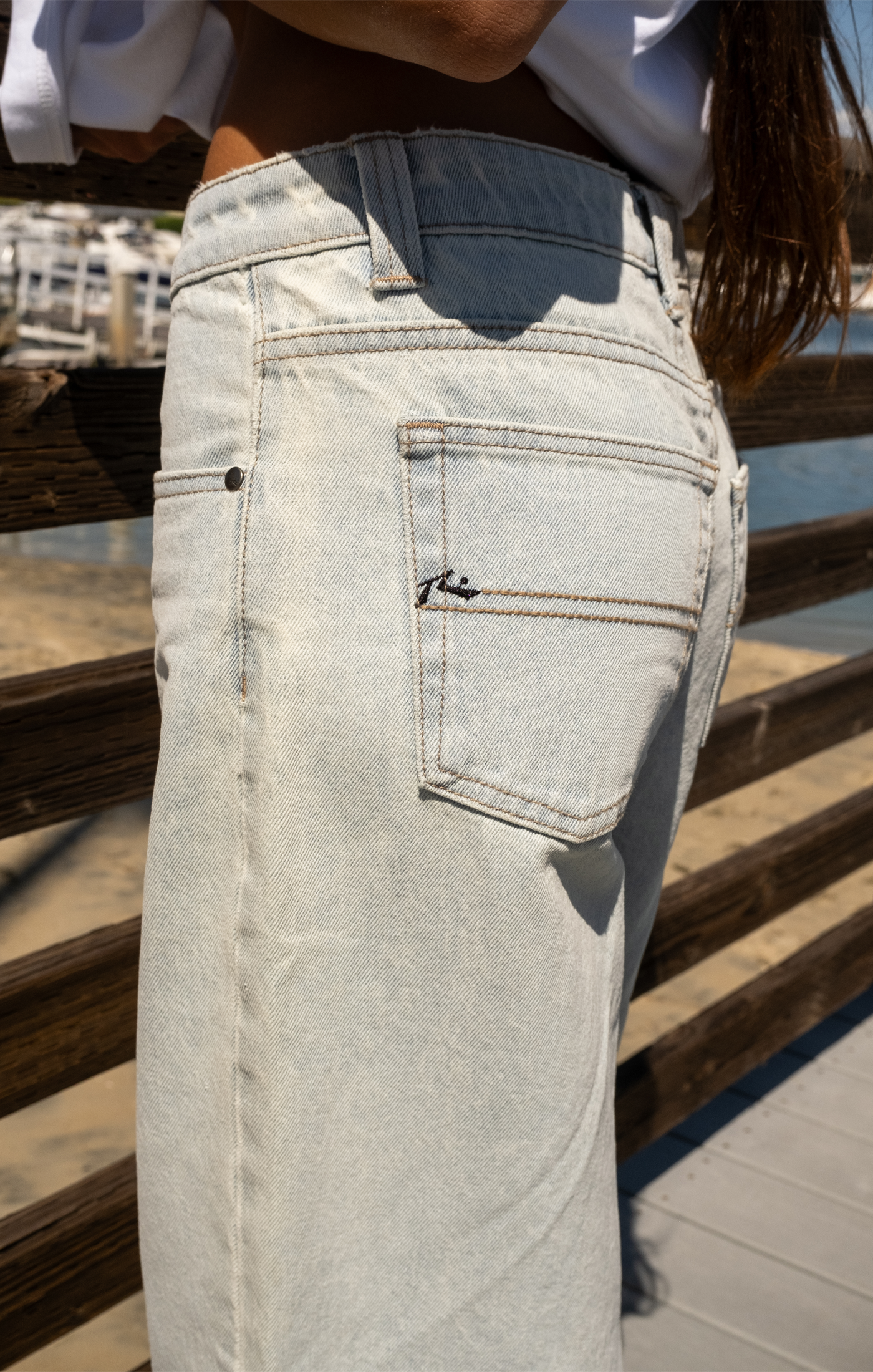 【FEPL】24FW★ Rusty Wide Denim Pants Flip Mommy Low Rise Wide Leg Denim Pant | Rusty USA