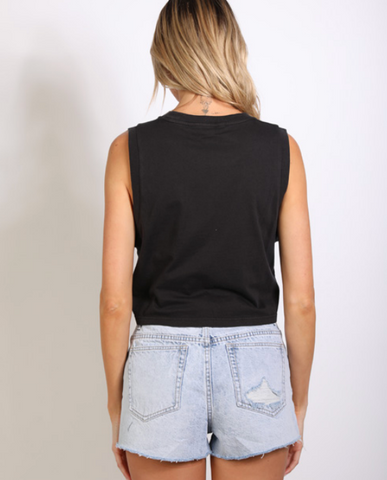 Slow Life Relaxed Cropped Muscle