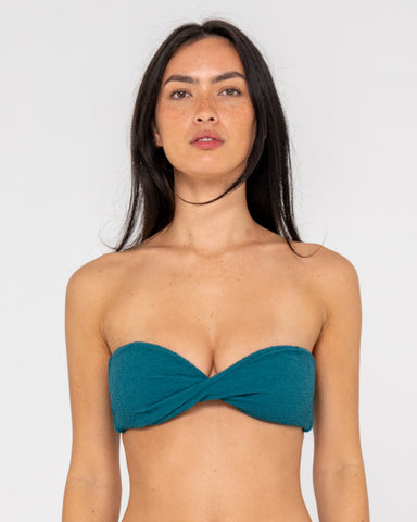Sandalwood Bandeau Twist Bikini Top