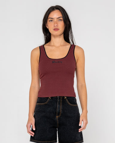 Cassian Ribbed Scoop Neck Singlet