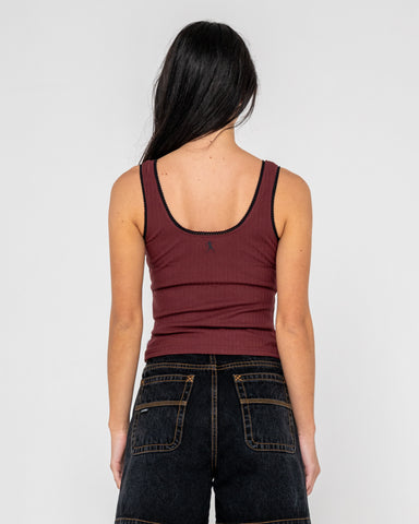 Cassian Ribbed Scoop Neck Singlet