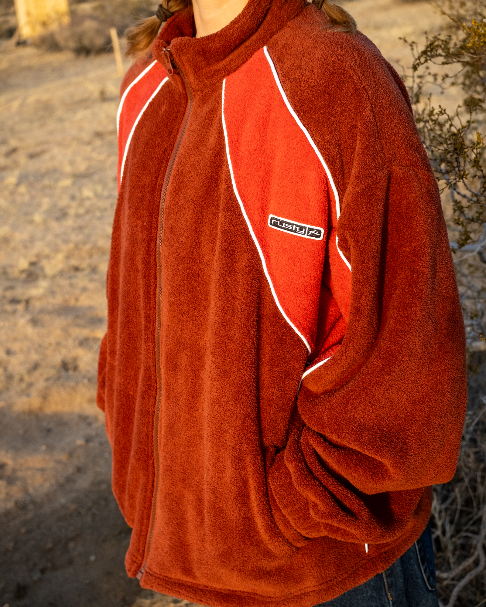 Two Tides Zip Through Sherpa Jacket | Rusty USA