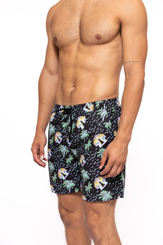 Sierra 17" Elastic  Boardshort Neon Cancun