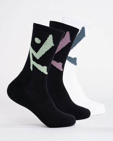 All Out Mid Calf 3-Sock Pack
