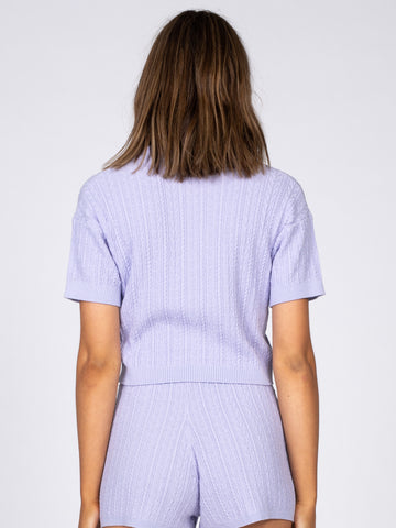 Lila Knitted Top Lavender
