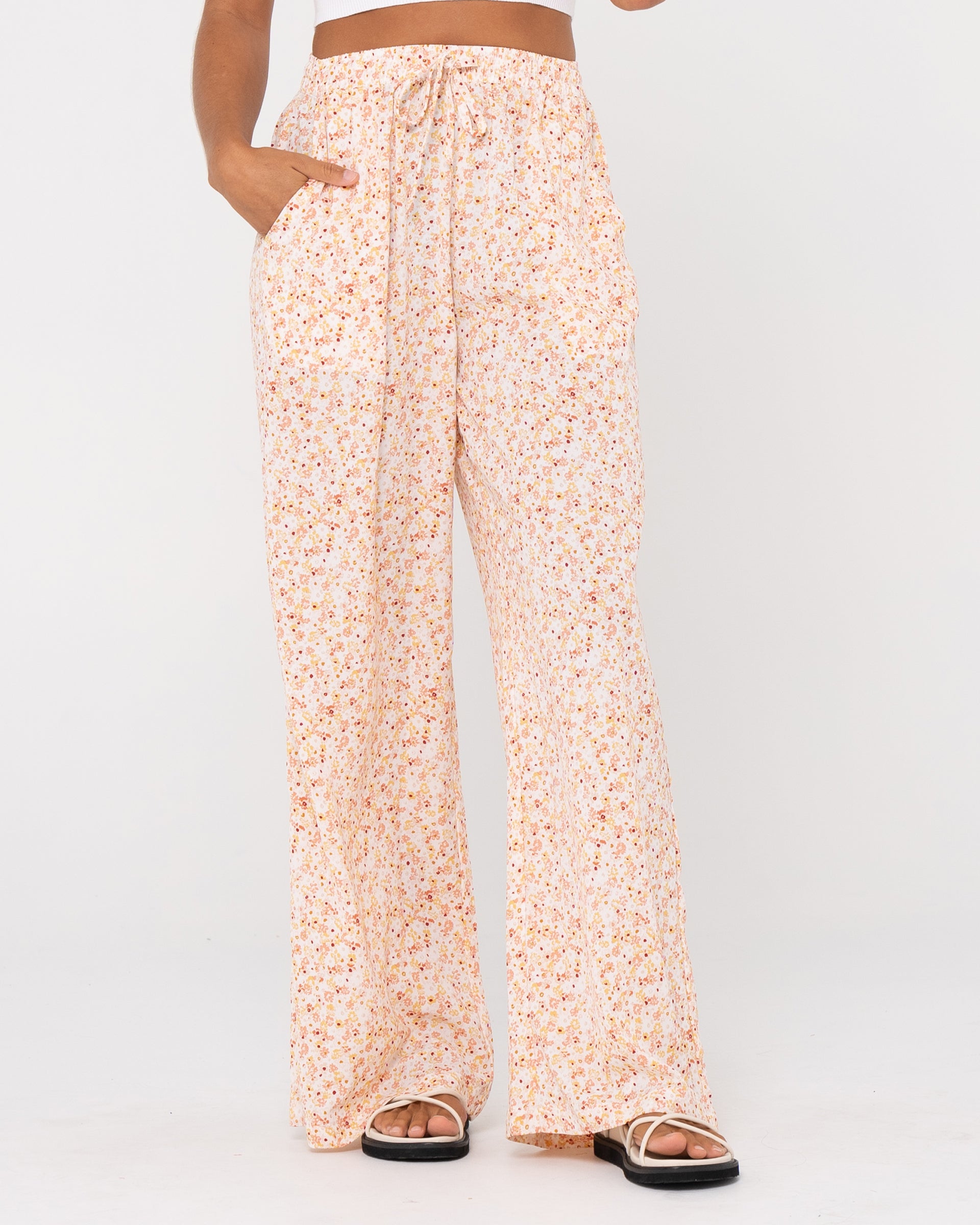 Buy New Look Women Black & Orange Printed Trousers - Trousers for Women  618009 | Myntra