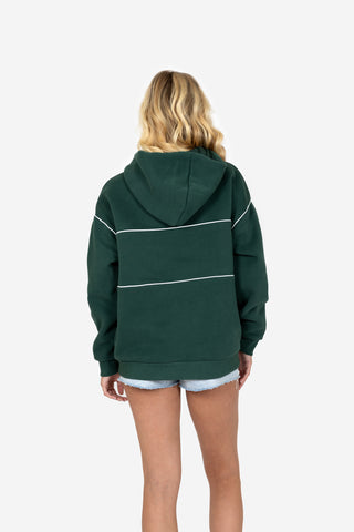 Rusty Line Oversize Hooded Fleece