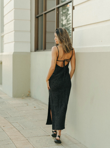 Anastasia Midi Dress - Black