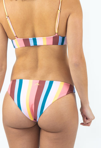 Honey Midi Bikini Pant Rainbow Stripe
