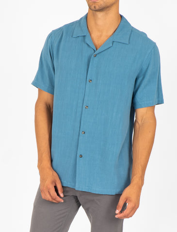 Rehash Short Sleeve Shirt - Denim Blue