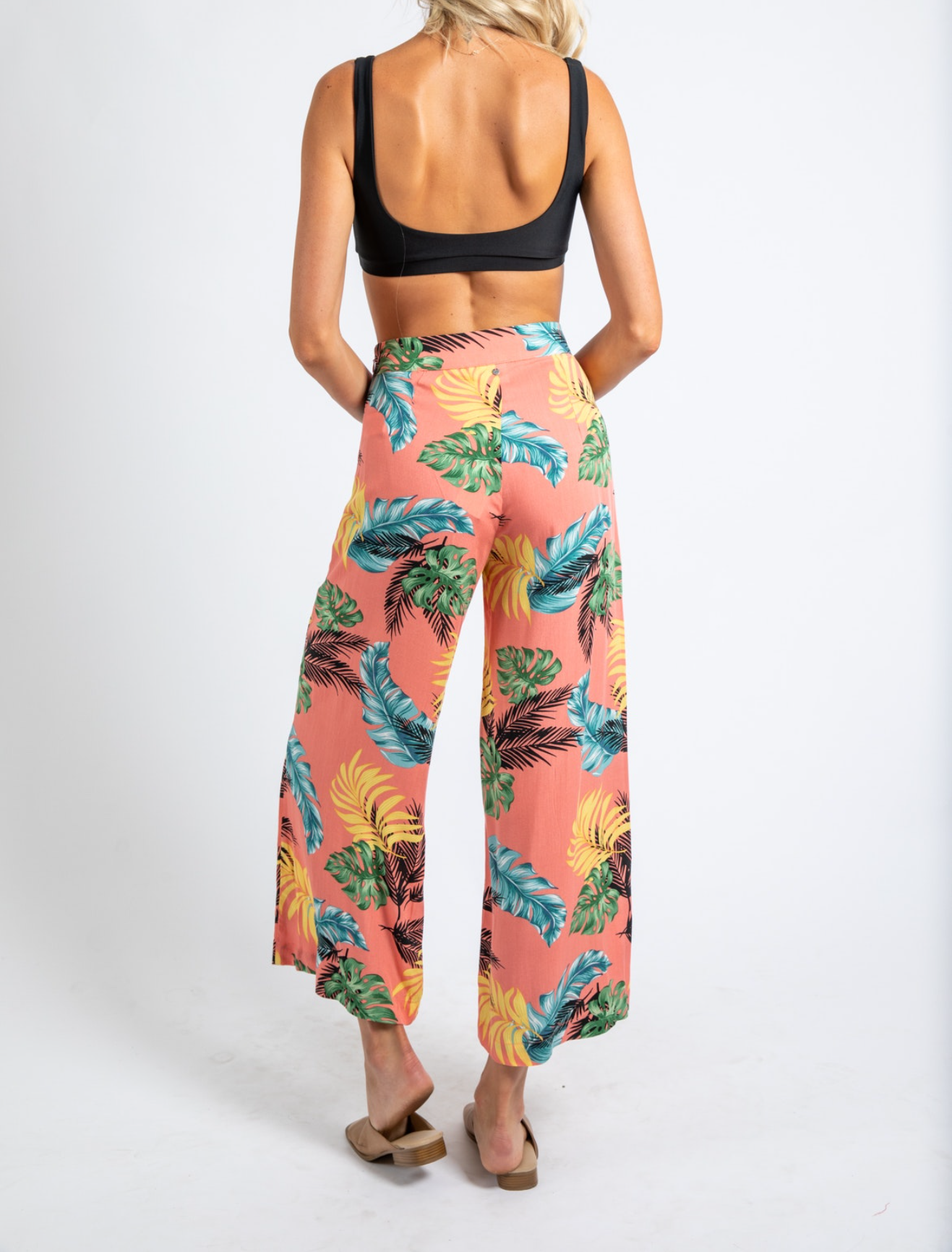 SU)Linen Pants For Women Beach Casual Loose Elastic Waist Summer Trousers  Cropped Pants With Pocket – המוצרים הטובים ביותר בחנות המקוונת Joom Geek