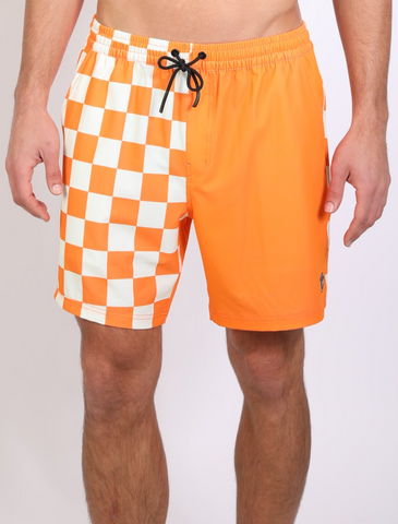 Checkmate 17" Elastic Walkshort Bright Orange